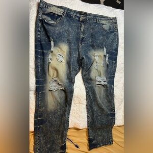 Men’s M. Society distressed jeans plus size